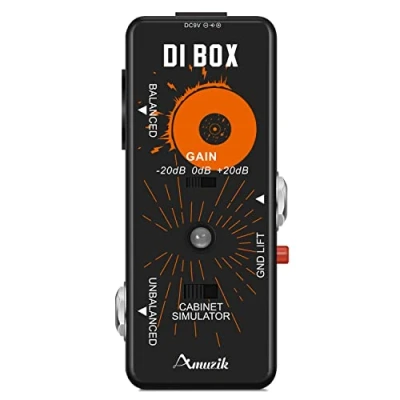Image de Amuzik Di Box Effect Pedal Matchbox Effector for Electric Guitar with Ture Bypass Mini Size