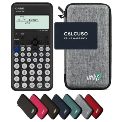 Image de CALCUSO Ensemble de Base Gris Clair avec Calculatrice Casio FX 82DE CW ClassWiz (Allemand)