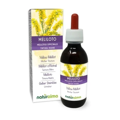 Image de Mélilot officinal ou jaune (Melilotus officinalis) herbe avec fleurs Teinture Mère sans alcool Naturalma Extrait liquide gouttes 120 ml Complément alimentaire Végétalien végan
