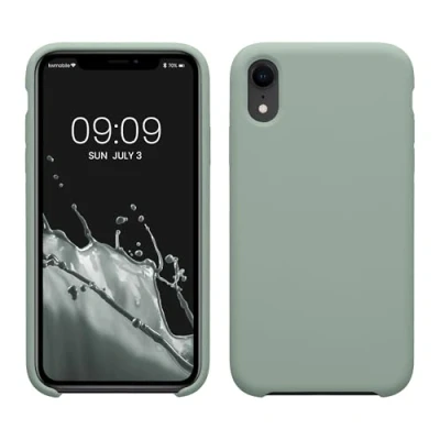 Image de kwmobile Housse Compatible avec Apple iPhone XR Coque de téléphone Protection Souple en TPU Silicone Vert fumé