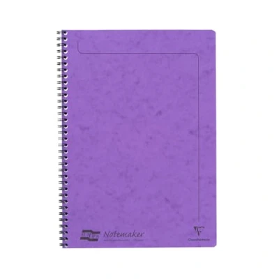 Image de Clairefontaine 4864Z Un Cahier à Spirale Notemakers Europa Lilas A4 21x29,7 cm 120 Pages Détachables Lignées Papier Blanc 90 g Couverture Carte Lustrée