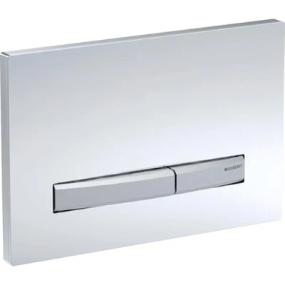 Image de Geberit Sigma50 115.788.SD.2 Plaque de déclenchement pour chasse d&#039;eau 2 débits Métal chromé Verre fumé miroir