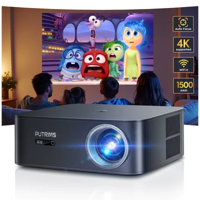 Image de Netflix Certifié Videoprojecteur 4K WiFi 6 Bluetooth, 30000 Lumens Projecteur Video Auto Focus Keystone, Portable Natif FHD 1080P