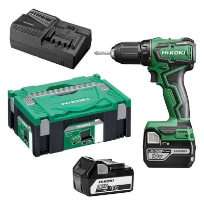 Image de Perceuse visseuse 18 V + 2 batteries 5Ah chargeur coffret HITCASE HIKOKI DS18DDWPZ