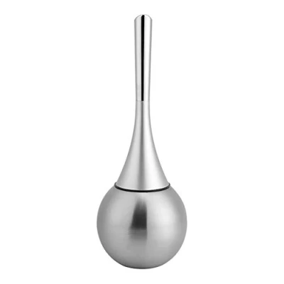 Image de Yosoo Brosses de Toilette WC avec Base en Acier INOX Design (Argent)