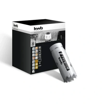 Image de kwb Scie cloche bi métal HSS Ø 20 mm, 8% allié au cobalt avec denture Vario progressive et haute précision pour une utilisation polyvalente