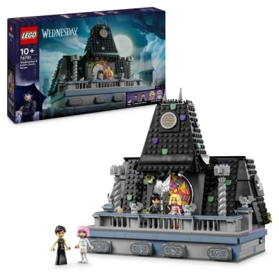 Image de LEGO Mercredi La Chambre de et Enid Cadeau Nevermore à Personnaliser Collectionner 4 Mini poupées Set Riche en mystère Aventure pour Les Enfants 76781