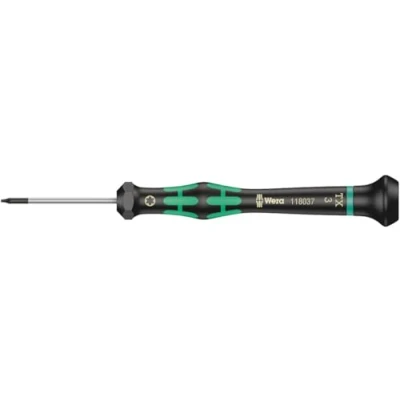 Image de Wera 05118037001 2067 Tournevis électronicien TORX, TX 3 x 40 mm, Noir/vert