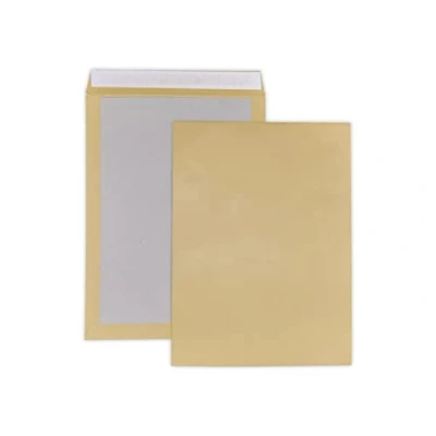 Image de 10 Enveloppe DOS carton rigide A3 C3 320 X 430 mm pochette MARRON avec poche sac pour envoi sans plier au verso Cartonnée Renforcée Fermeture par bande adhésive