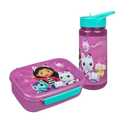 Image de Scooli Gabby&#039;s Dollhouse Set de Vaisselle pour Enfants composé d&#039;une boîte à Pain et Gourde partir 4 Ans en Plastique sans BPA