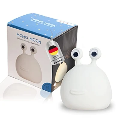 Image de MegaLight Veilleuse LED pour enfants bébé sans petits éléments ingérables Lampe d&#039;allaitement à intensité variable de nuit chambre d&#039;enfant tactile USB Momo Moon