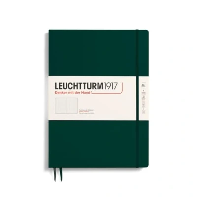 Image de LEUCHTTURM1917 370272 Carnet Master Slim (A4+), Couverture rigide, 123 pages numérotées, Forest Green, pointillé