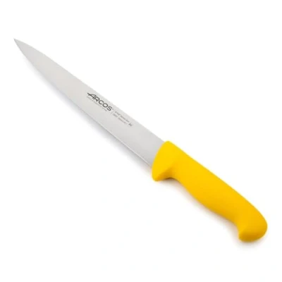 Image de Arcos Séries 2900 Couteau à Graver Lame Acier Inoxydable Nitrum 250 mm Manche Polypropylène Couleur Jaune
