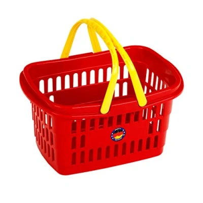 Image de Theo Klein 9692 Panier à provisions I robuste en plastique de haute qualité Poignée double anse pratique et adaptée aux enfants Dimensions : 26,5 cm x 17,5 14 Jouet pour partir 2 ans