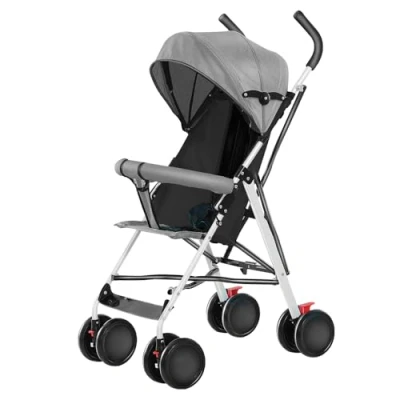 Image de Tricycle bébé évolutif Vélo 5 en 1 jusqu&#039;à 25 kg, Cabine étanche avec filtre UPF50+, Pliable, Siège pivotant 360 degrés, Réglable, D gris
