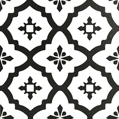 Image de WallPops FP2480 Comet Lot de 10 carreaux sol autocollants Noir 30,5 x cm