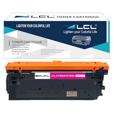 Image de LCL Cartouche de Toner Remanufacturée 508X 508A CF363A CF363X 9500pages Magenta Remplacement pour HP Color Laserjet Enterprise M552dn M553dn M553n M553x M577c MFP M577Z M577dn M577f