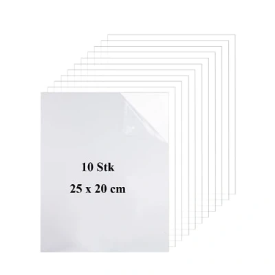 Image de 10 Pièces Plaque Plexiglas 25x20cm De Plexiglass Transparent 1mm Transparent, Pour Cadre Photo, Présentoir Table