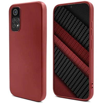 Image de Moozy Lifestyle. Coque en Silicone pour Xiaomi Redmi Note 11 Pro 5G et 4G, Rose Vintage Housse légère Liquide avec Finition mate Doublure Microfibre Douce, Premium Neuf