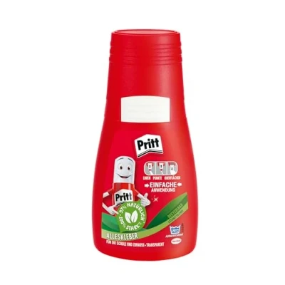 Image de Pritt colle universelle, à séchage rapide et application facile, liquide sans solvant pour enfants, de bricolage blanche nombreux matériaux bricolage, paquet 1x 100 g