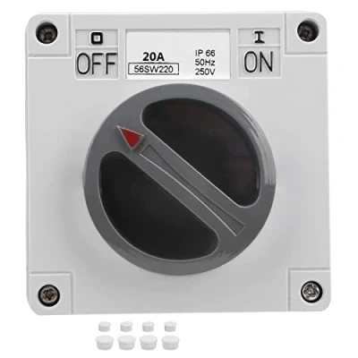 Image de Commutateur étanche Ip66 250v 2 Positions Sélecteur Rotatif Interrupteur Marche arrêt à la Poussière pour Une Utilisation En Extérieur(2P20A)