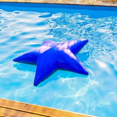 Image de LIVEDECO Pouf Piscine, Étoile de Mer Bleu, Flottant Pool BiG52