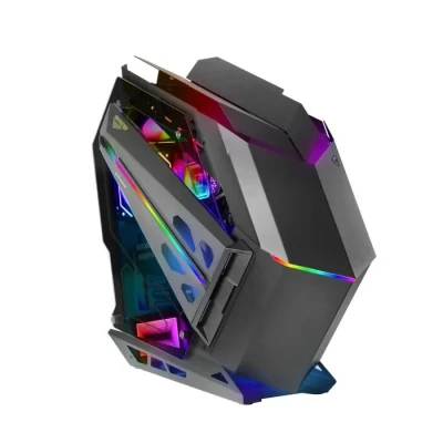 Image de MARSGAMING MC Titan, Boîtier Gaming RGB XXL ATX, Double Bande LED et Éclairage Frontal ARGB, Hub d&#039;Éclairage + Télécommande, Compatible avec Cartes Mères Support Refroidissement Liquide, Noir