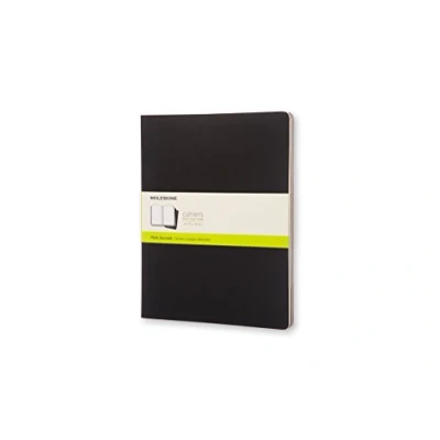 Image de CAHIER XXL PAGE BLANCHE NOIR SET DE 3