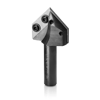 Image de Genmitsu Fraise à tige 1/2&quot;, inserts en carbure rainure V 90 degrés, fraiseuse CNC pour le travail du bois, la fabrication de panneaux 2D/3D, VG02