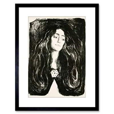 Image de Edvard Munch The Brooch Sketch Framed Art Print F97X10298