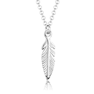 Image de Elli BOHO Feather Collier, Femme, Taille: 45, Silber