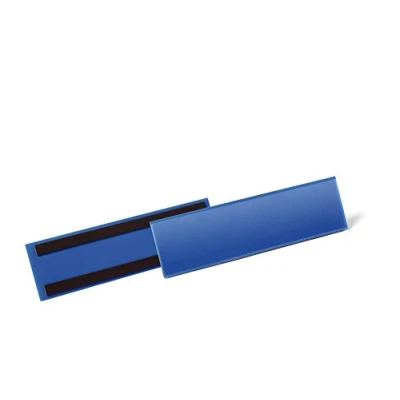 Image de Durable 175807 Lot de 50 Porte étiquettes logistique magnétiques 1/3 A4 paysage Bleu