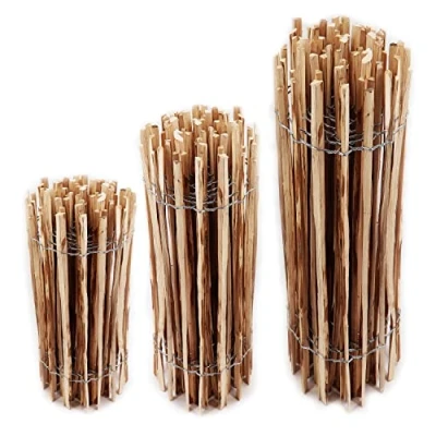 Image de Aquagart Clôture en lattis Différentes hauteurs Distance entre les lattes : 4 à 6 cm de jardin bois durable Avec double tension fil (80 hauteur, 5 m)