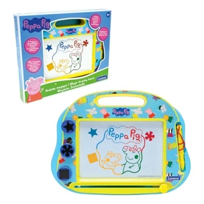 Image de Lexibook, Peppa Pig, Ardoise magique multicolore, 3 tampons magnétiques et stylet inclus, Jouet artistique créatif pour dessiner en couleur, Bleu/jaune, CRPP550