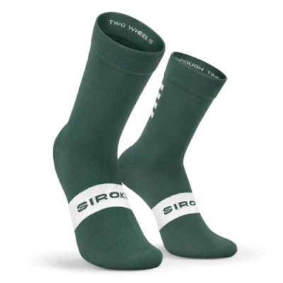 Image de SIROKO Chaussettes Vélo S1 Green Alpe d&#039;Huez XS S Vert armée