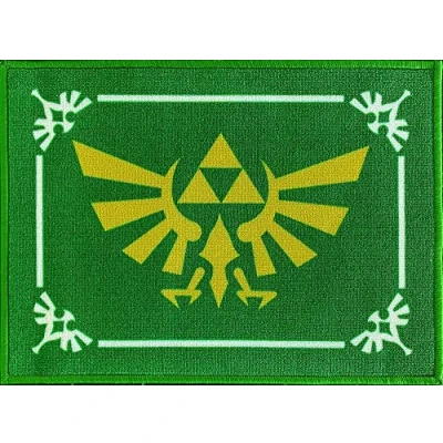 Image de BERONAGE The Legend of Zelda Hyrule Paillasson anti salissures avec dessous en PVC antidérapant Triforce Gauche Awakening Breath Wild Pour l&#039;extérieur et l&#039;intérieur Facile d&#039;entretien