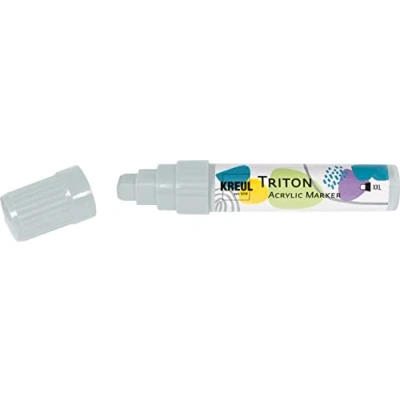 Image de KREUL 17929 Triton Acrylic Marker XXL, argent, épaisseur de trait environ 15 mm, séchage satiné, crayon acrylique pour décorer le papier, bois, la pierre et bien plus encore