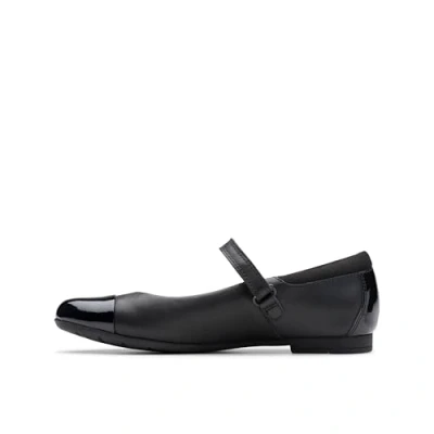 Image de CLARKS Scala Gem K Ballerines, Black Leather, 32.5 EU Large