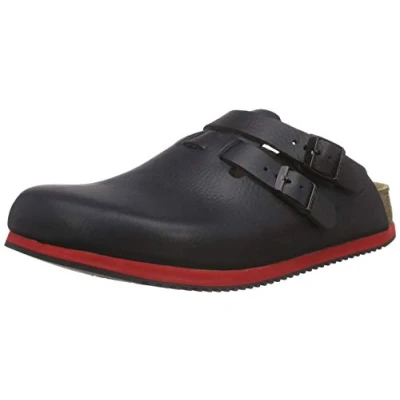 Image de Birkenstock Homme Kay Leder Softfootbed Sabots, Noir Noir, 41