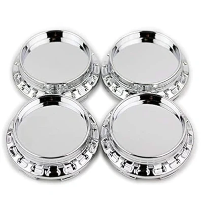 Image de RhinoTuning Lot de 4 cache moyeux chromés pour XXR Nissan Niche OD 67 mm ID 62 Diamètre intérieur Convient GT30 GT V GTC GTS GTM GTF RE30 TE37 CE28N Roue M 777 C 307 1