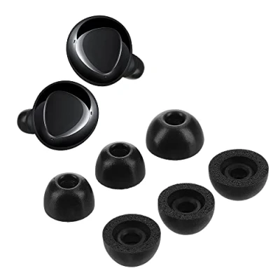 Image de kwmobile 6X Embout Compatible avec Samsung Galaxy Buds + Embouts de Rechange en Mousse pour Écouteurs 3 Tailles S M L Noir