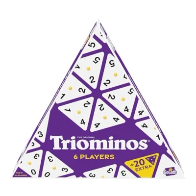 Image de Triominos Jeu de Société pour Enfants dès 6 ans Dominos Innovant à 3 Côtés Stratégie et Réflexion A Jouer en Famille ou Entre Amis 2 joueurs