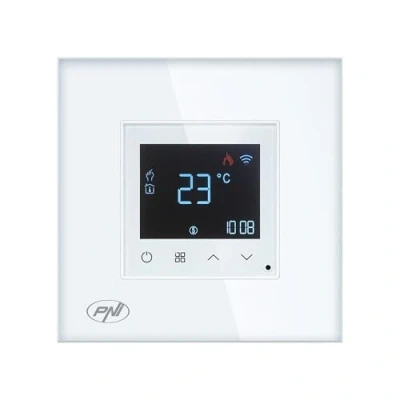 Image de PNI Thermostat intelligent CT26W WiFi, chauffage au sol électrique ou groupe de pompage, capteur inclus, montage encastré, contrôle depuis l&#039;application Tuya Smart, programmation quotidienn