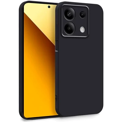 Image de MyGadget Coque pour Xiaomi Redmi Note 13 5G Case Protection Rigide Anti Choc avec Doublure Microfibre Noir