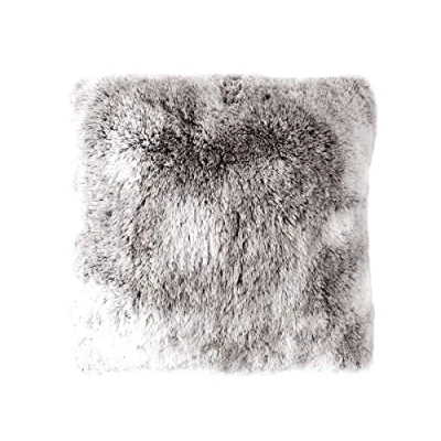 Image de Enjoy Home Coussin Ours Effet Fourrure 100% Polyester Non déhoussable 40x40cm Coloris Blanc/Taupe