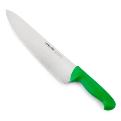 Image de Arcos Séries 2900 Couteau du Chef à Découper Lame Acier Inoxydable Nitrum 300 mm Manche Polypropylène Couleur Vert