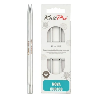 Image de KnitPro KP12321 Nova Cubique Aiguille Circulaire Interchangeable Normale Bois Multicolore 17 x 0,7 9 cm