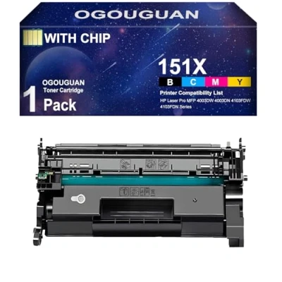 Image de OGOUGUAN Compatible Cartouche De Toner Remplacement pour HP 151X W1510X 9700 Pages Une Utilisation avec Laser Pro MFP 4003DW 4003DN 4103FDW 4103FDN Imprimante