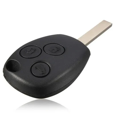 Image de Clé Plip compatible avec Modus Clio Kangoo Twingo Wind Megane Laguna Scenic Espace Trafic 3 boutons Lame Plate Coque boitier de télécommande @Pro