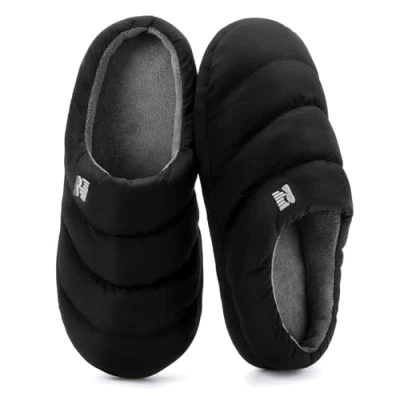 Image de RockDove chausson pour homme avec mousse à mémoire de forme, modèle Campground, Taille 42/43 EU Hommes, Noir et gris